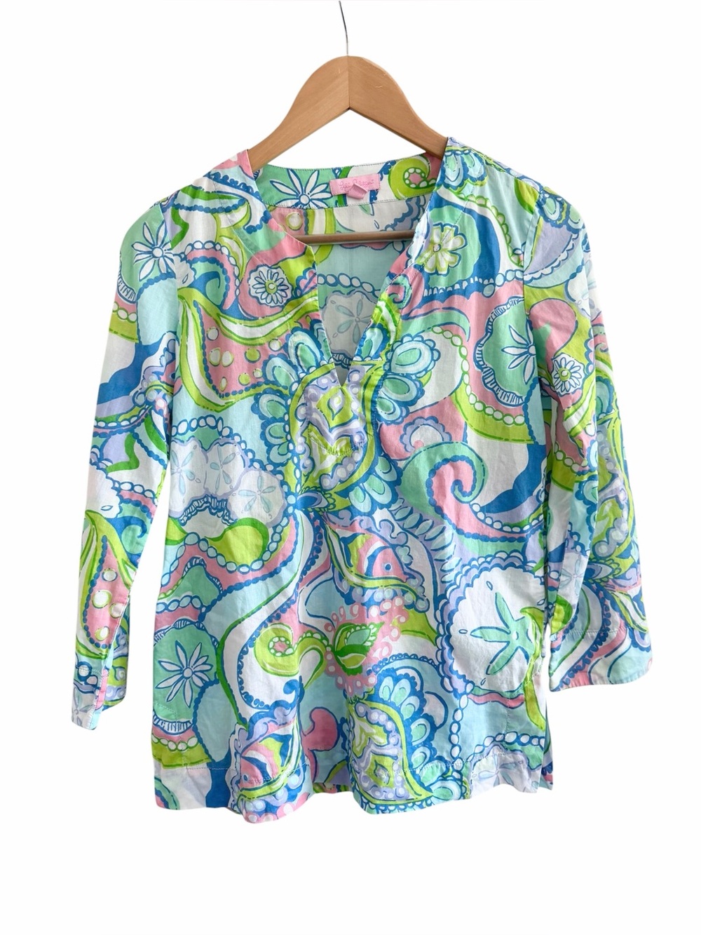 Lilly Pulitzer Amelia Island Tunic Conch Republic Sand Dollar XXS